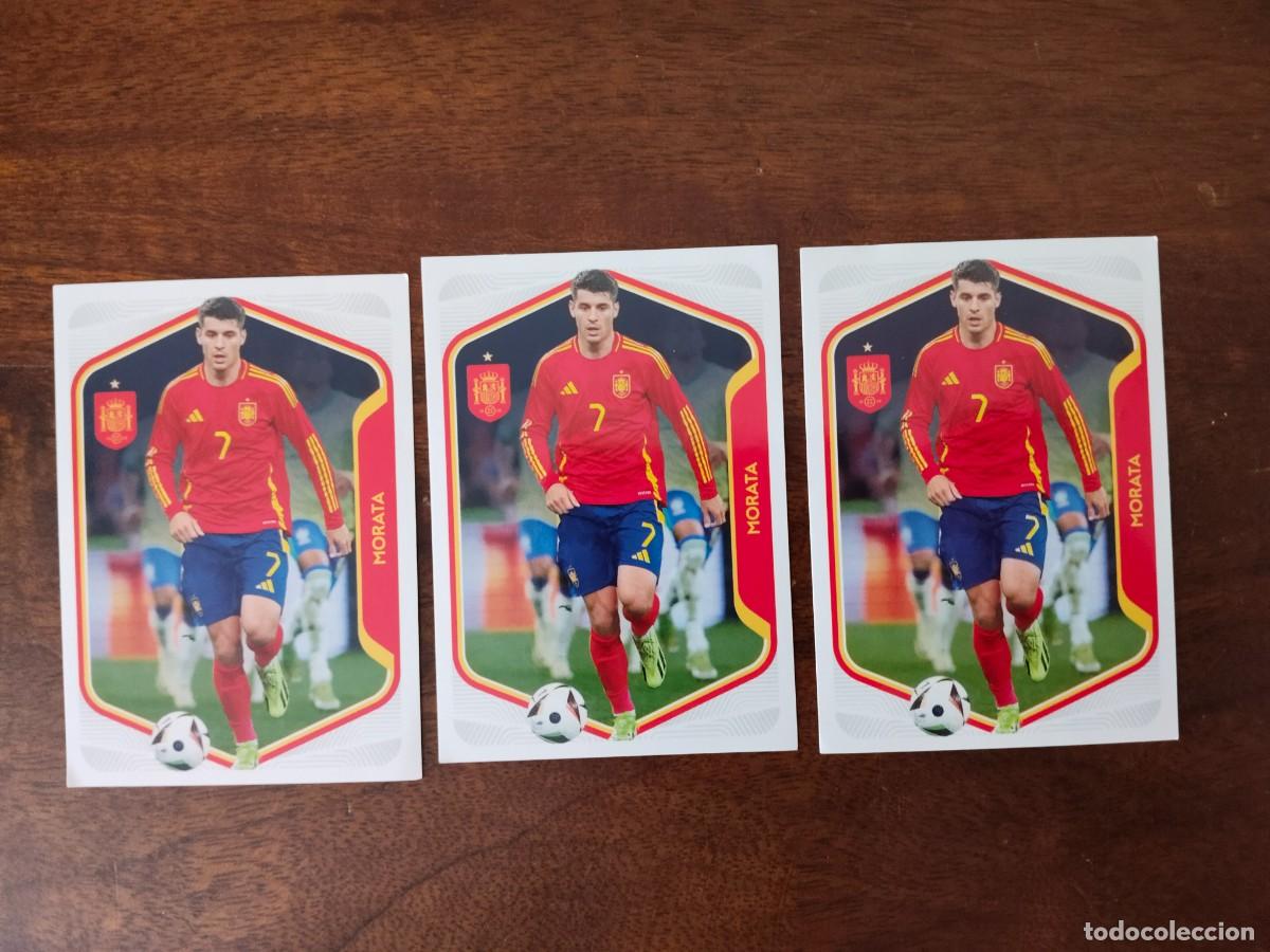 Cartes &agrave; collectionner de Football: 3 Cromos de Morata. Mundial 2026. N&uacute;mero 55.