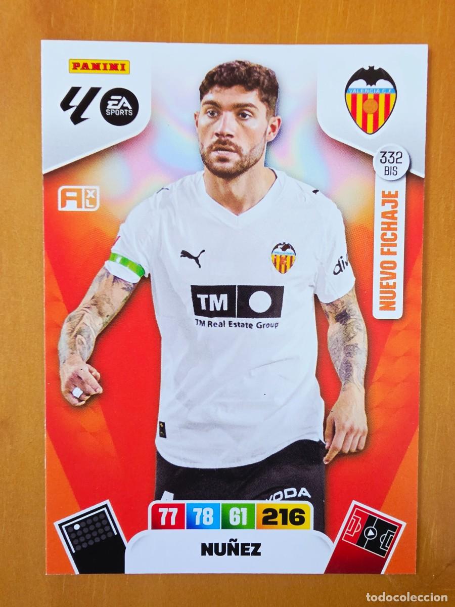 Cromos de f&uacute;tbol: 332 BIS Unai N&uacute;&ntilde;ez, Valencia CF, Nuevo Fichaje, Panini Adrenalyn XL Liga 2025 2026 25 26