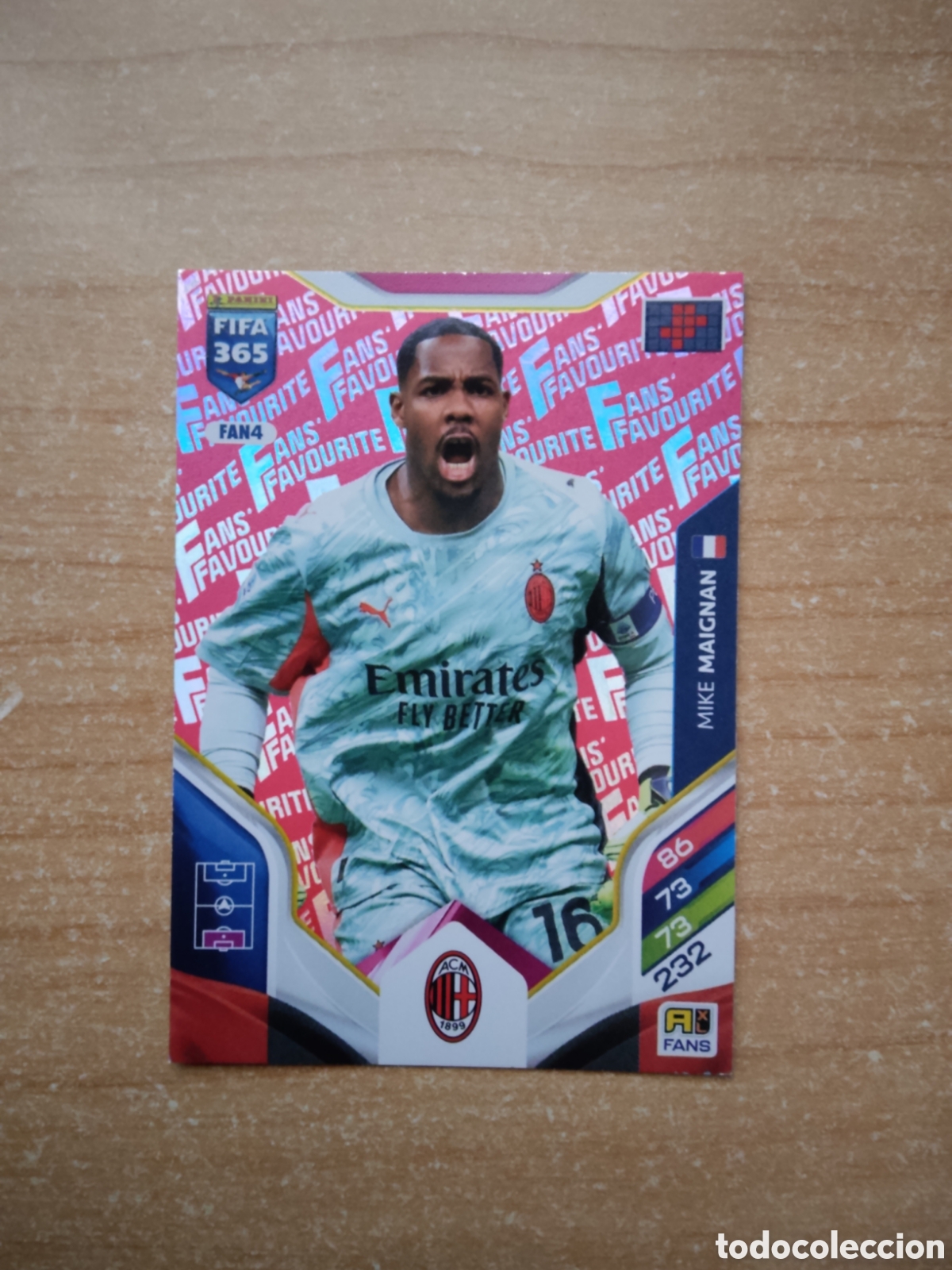 Cromos de f&uacute;tbol: FAN4 MIKE MAIGNAN MILAN FIFA 365 ADRENALYN 2026