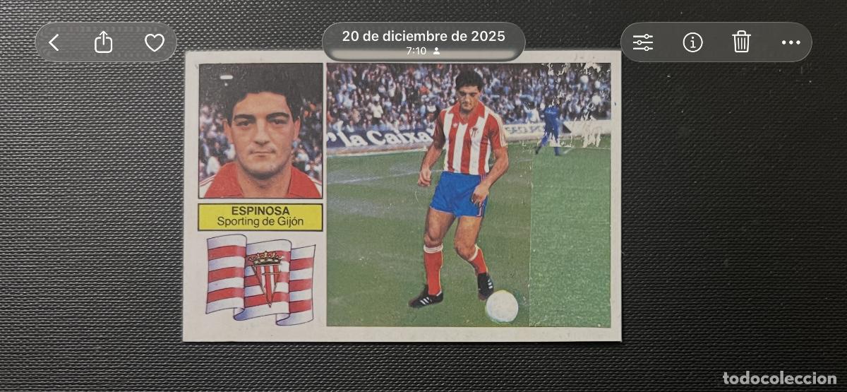 Cromos de f&uacute;tbol: ESPINOSA COLOCA IMPOSIBLE SPORTING DE GIJ&Oacute;N SIN PEGAR EDICIONES ESTE 1982-83