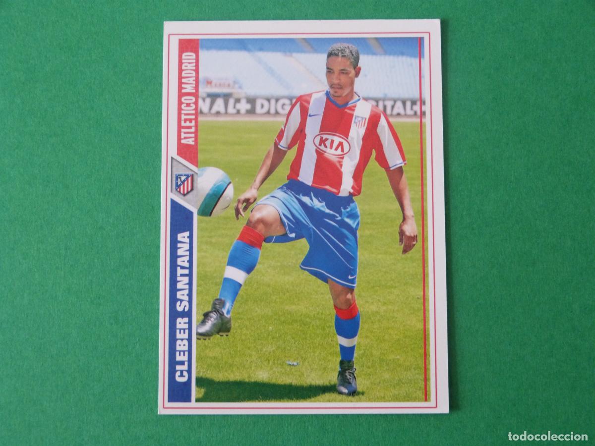 Figurine di Calcio: TRADING CARD FUTBOL CLEBER SANTANA ATLETICO DE MADRID N&ordm; 180 FICHAS LIGA MUNDICROMO 2007-2008/07-08
