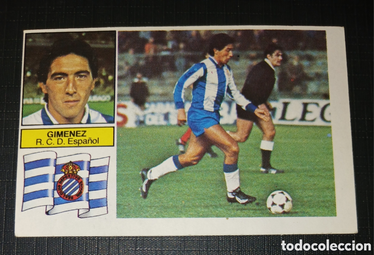 Cromos de Futebol: Cromo Gimenez R. C. D. Espa&ntilde;ol Liga 82 83 1982 1983 Ed. Este Sin pegar nunca usado