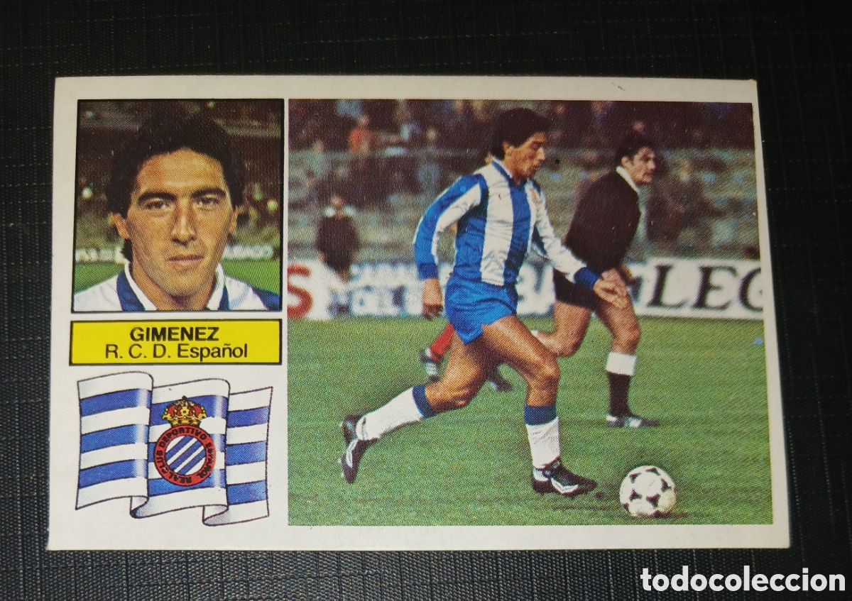 Cromos de Futebol: Cromo Gimenez R. C. D. Espa&ntilde;ol Liga 82 83 1982 1983 Ed. Este Sin pegar nunca usado