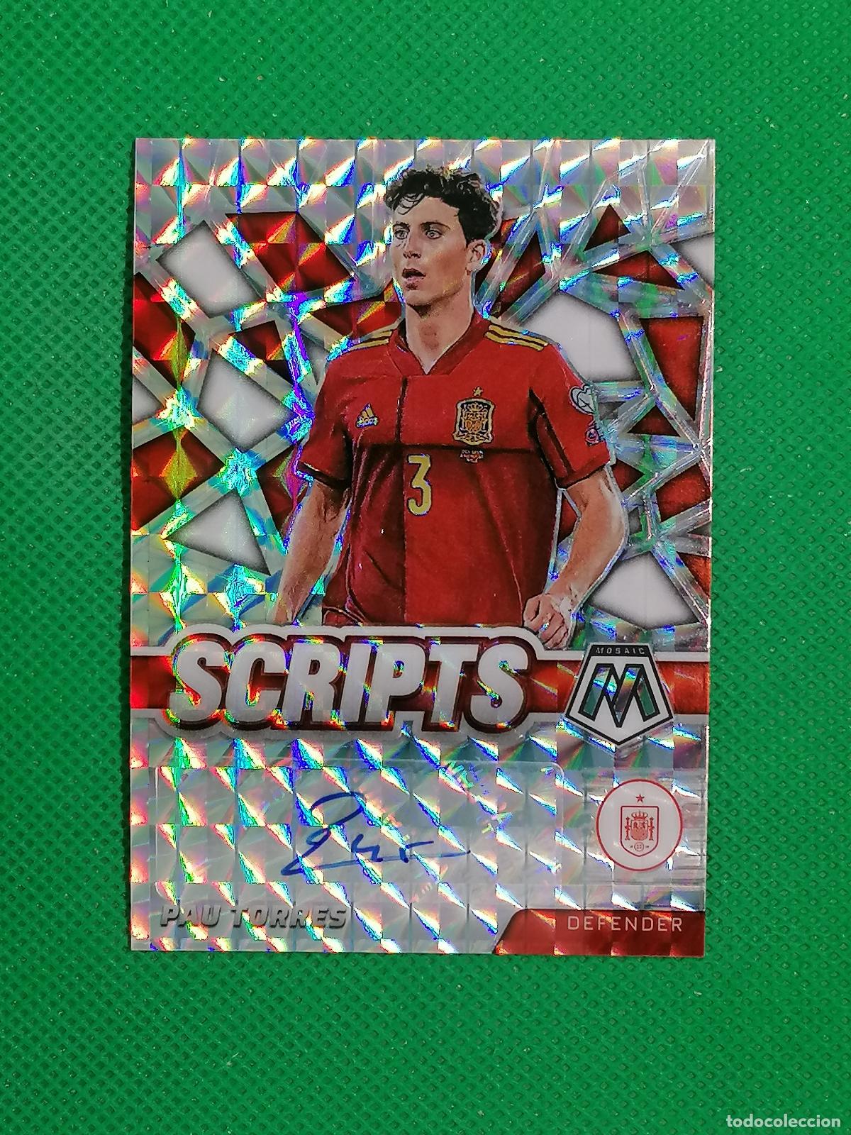 Cromos de f&uacute;tbol: PAU TORRES ESPA&Ntilde;A AUTO FIRMA AUTOGRAFO ROAD WORLD CUP QATAR ⚽ PANINI MOSAIC PRIZM 21 22 2021 2022 ⚽