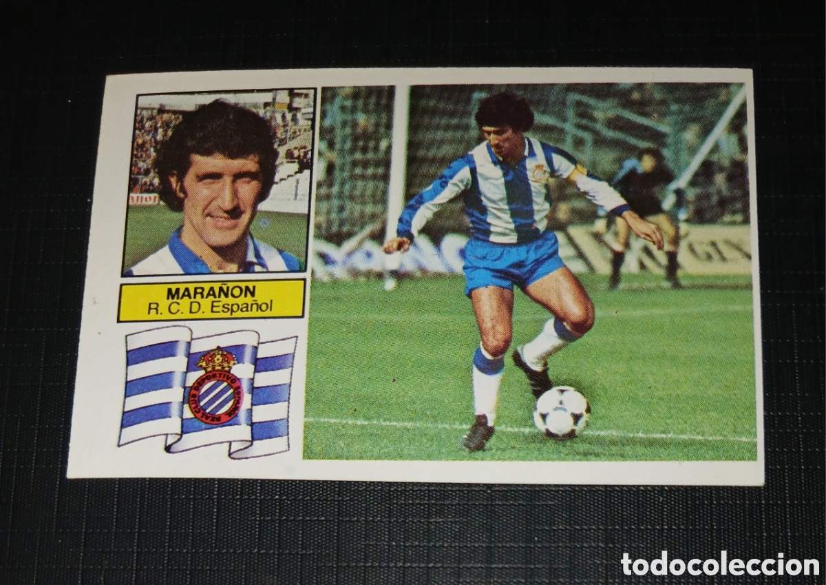 Fu&szlig;ball-Sticker: Cromo Mara&ntilde;&oacute;n R. C. D. Espa&ntilde;ol Liga 82 83 1982 1983 Ed. Este Sin pegar nunca usado