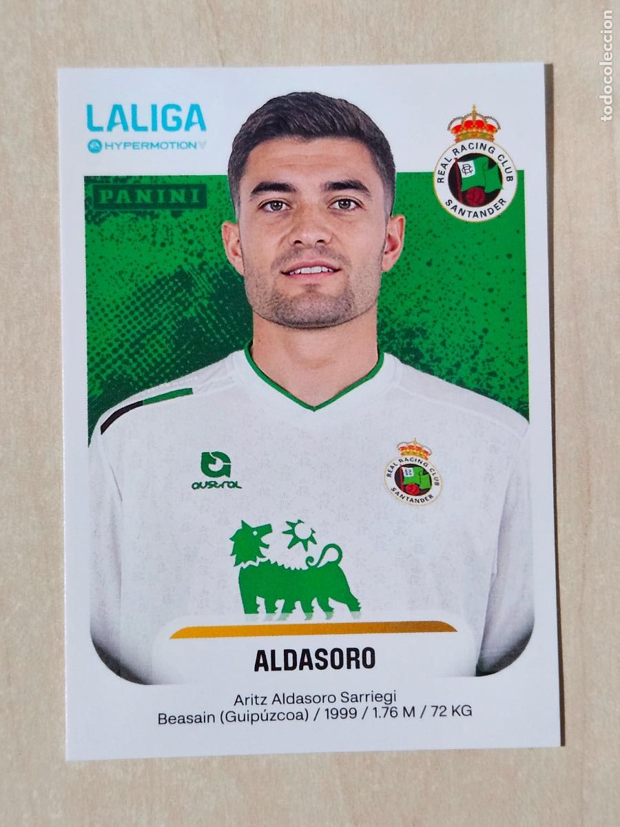 Fu&szlig;ball-Sticker: N&ordm; 335 ALDASORO - RACING DE SANTANDER - CROMO - LIGA HYPERMOTION 2025 2026 SEGUNDA DIVISION 25 26