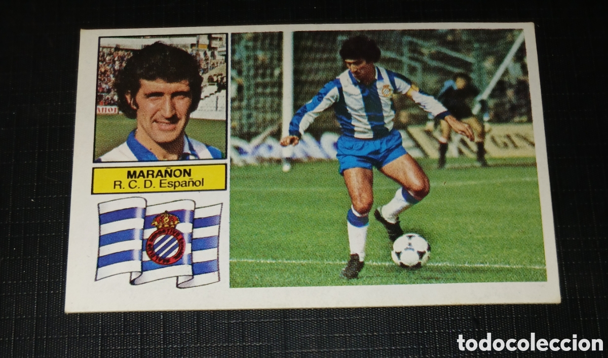 Fu&szlig;ball-Sticker: Cromo Mara&ntilde;&oacute;n R. C. D. Espa&ntilde;ol Liga 82 83 1982 1983 Ed. Este Sin pegar nunca usado