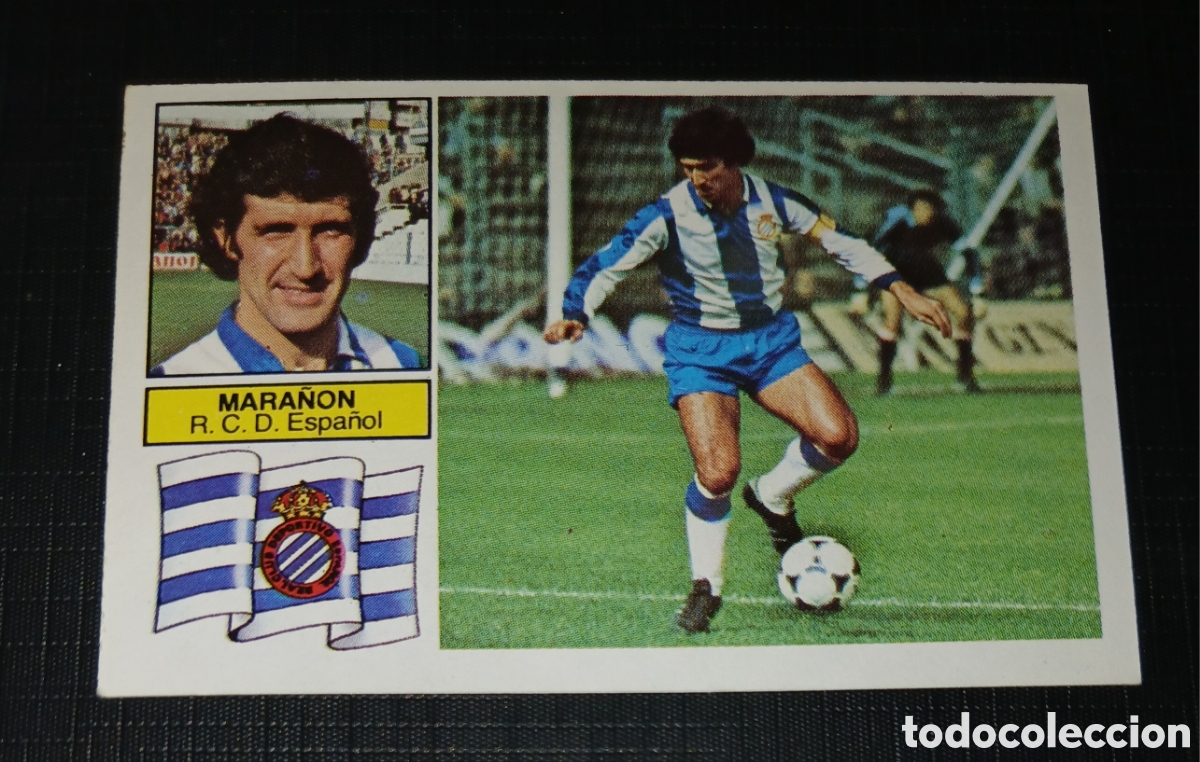 Cromos de f&uacute;tbol: Cromo Mara&ntilde;&oacute;n R. C. D. Espa&ntilde;ol Liga 82 83 1982 1983 Ed. Este Sin pegar nunca usado
