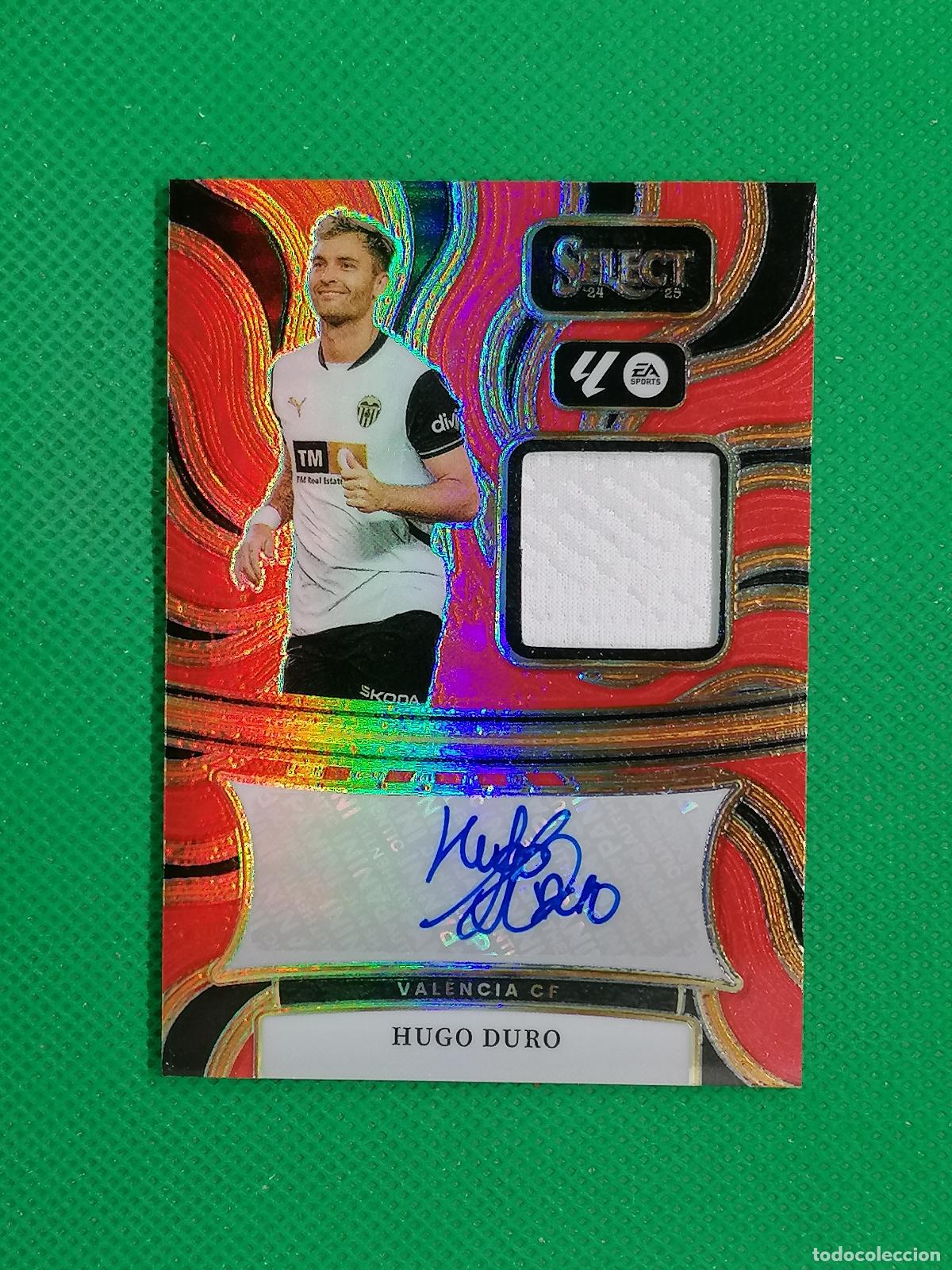 Football Stickers: HUGO DURO VALENCIA PARCHE AUTO FIRMA AUTOGRAFO ⚽ PANINI SELECT PRIZM LA LIGA 24 25 2024 2025 ⚽