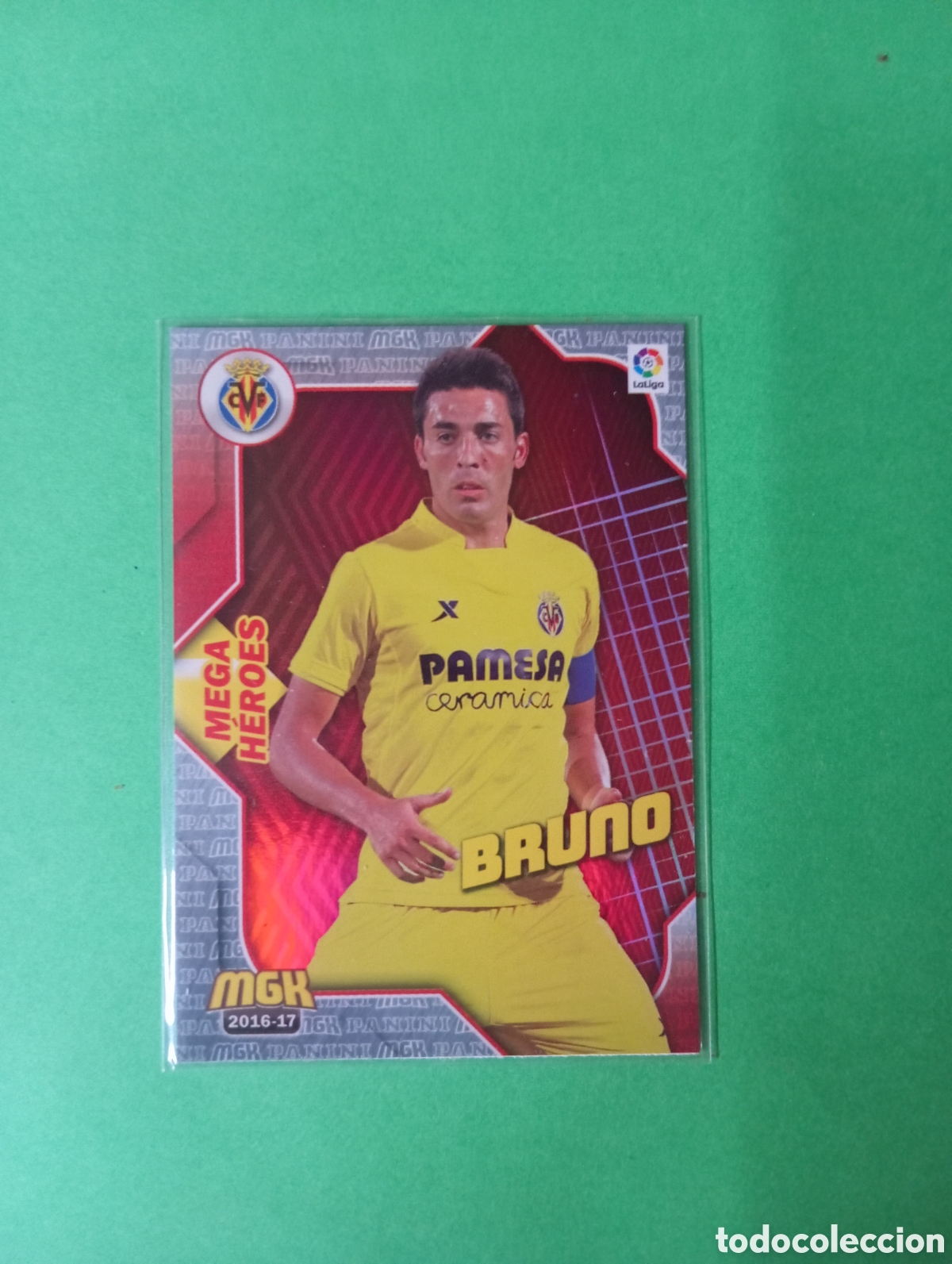 Football Stickers: Bruno Villarreal MEGA HEROES n&deg;538 / PANINI MEGACRACKS 2016/2017
