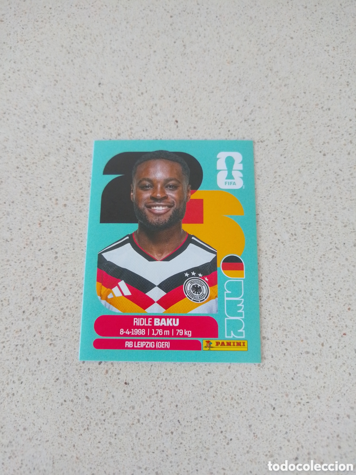 Fu&szlig;ball-Sticker: CROMO NUMERO 8 BAKU ALEMANIA. MUNDIAL 2026. PANINI.