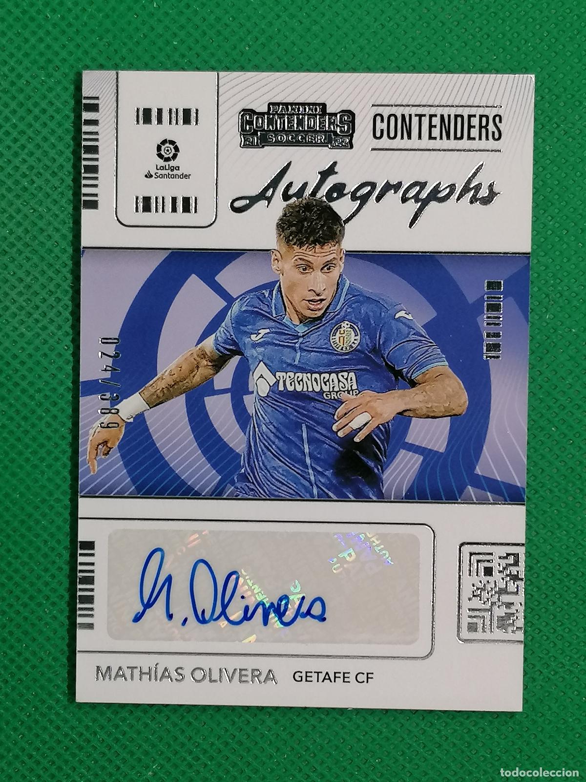 Cromos de f&uacute;tbol: MATHIAS OLIVERA GETAFE /389 AUTO FIRMA AUTOGRAFO ⚽ PANINI LALIGA CONTENDERS 21 22 2021 2022 ⚽
