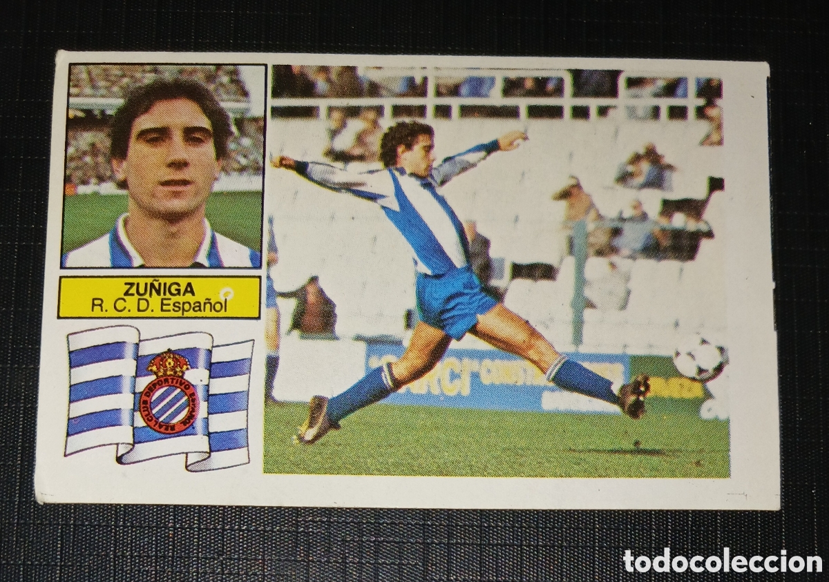 Cromos de f&uacute;tbol: Cromo Zu&ntilde;iga R. C. D. Espa&ntilde;ol Liga 82 83 1982 1983 Ed. Este Sin pegar nunca usado