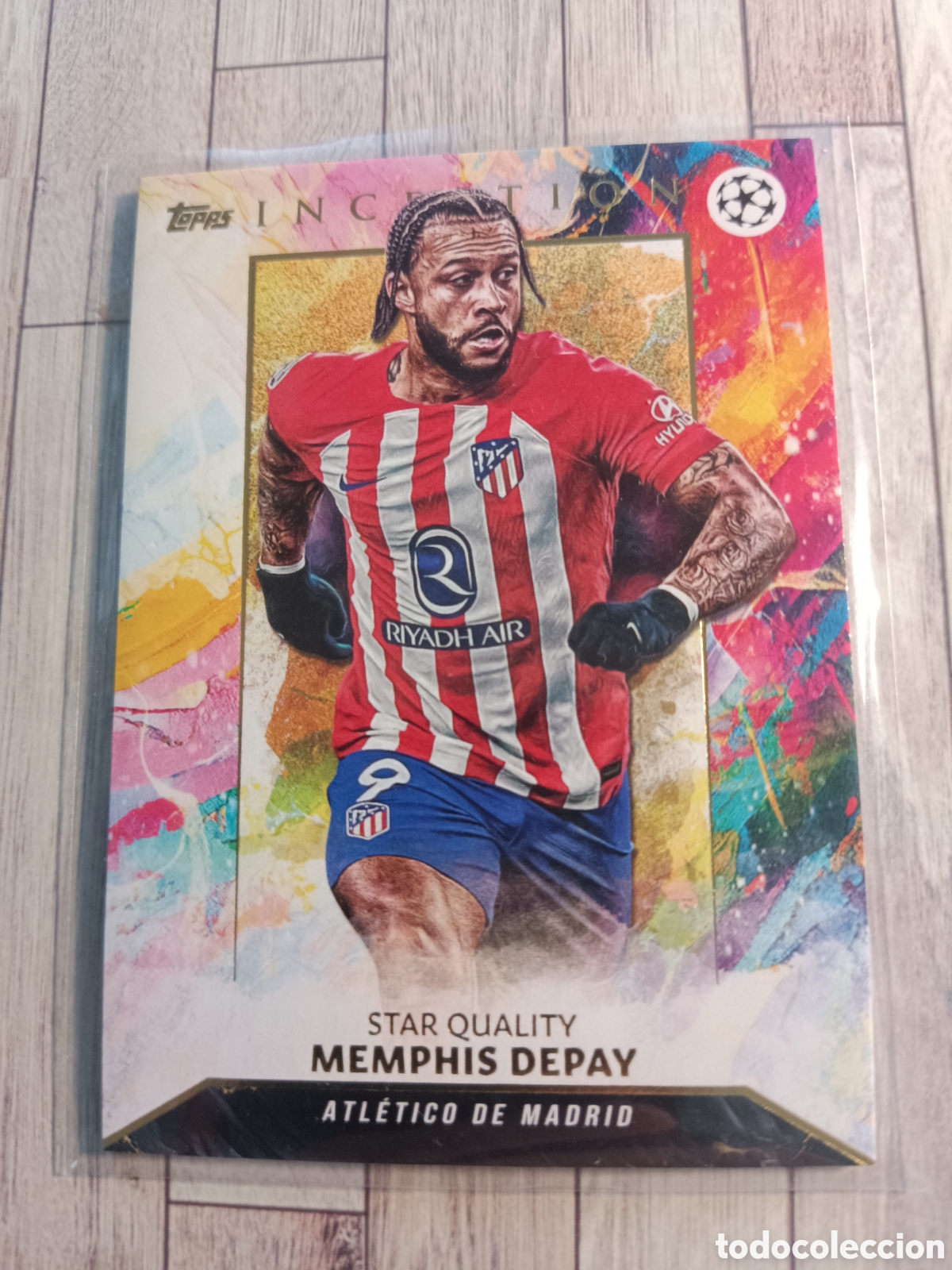 Cromos de f&uacute;tbol: 78 MEMPHIS DEPAY STAR QUALITY ATL&Eacute;TICO DE MADRID TOPPS INCEPTION CHAMPIONS 2023 2024 23 24