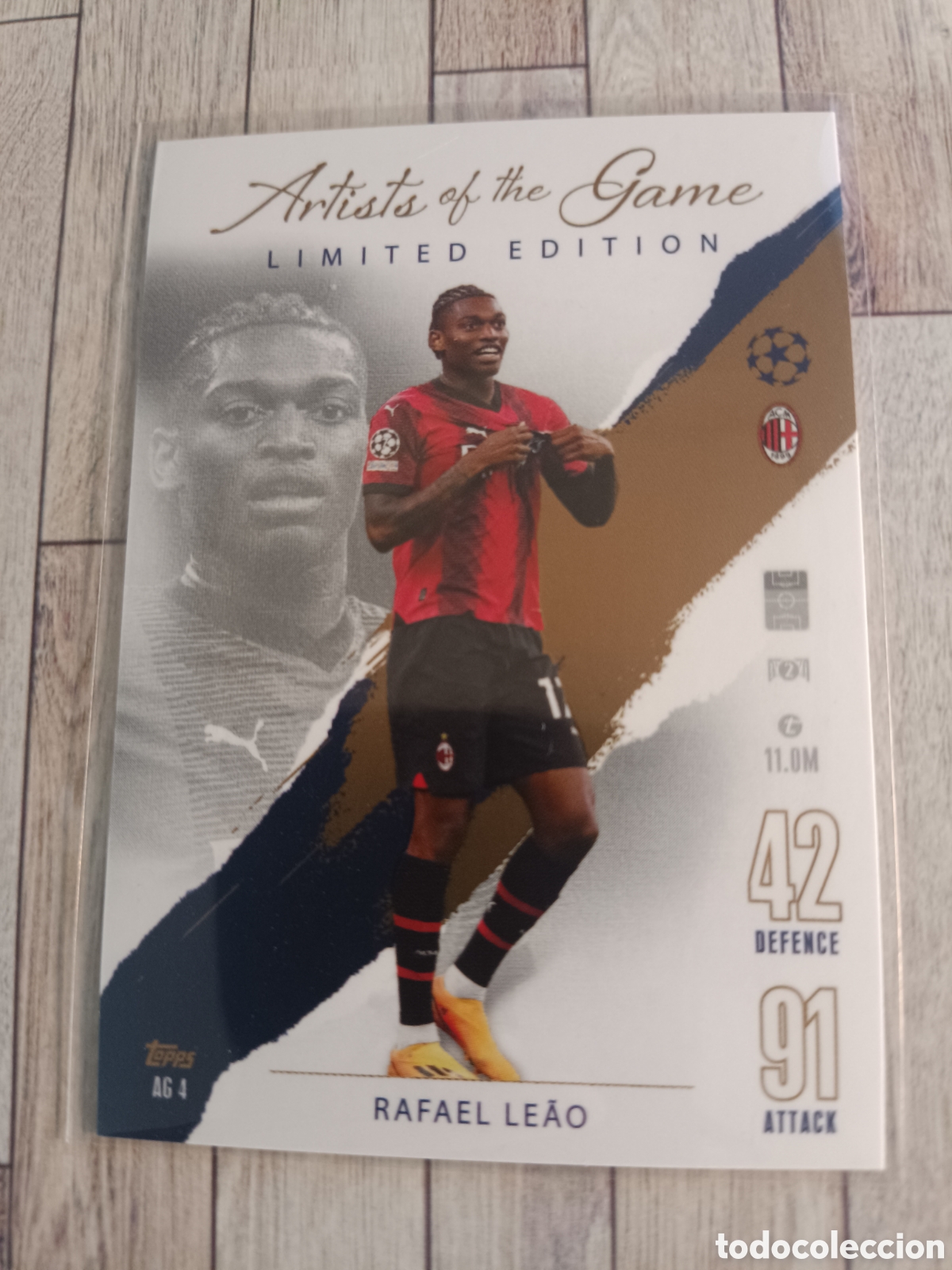 Cromos de f&uacute;tbol: AG 4 RAFAEL LEAO AC MILAN ARTIST OF THE GAME MATCH ATTAX CHAMPIONS LEAGUE 2023 2024 TOPPS 23 24