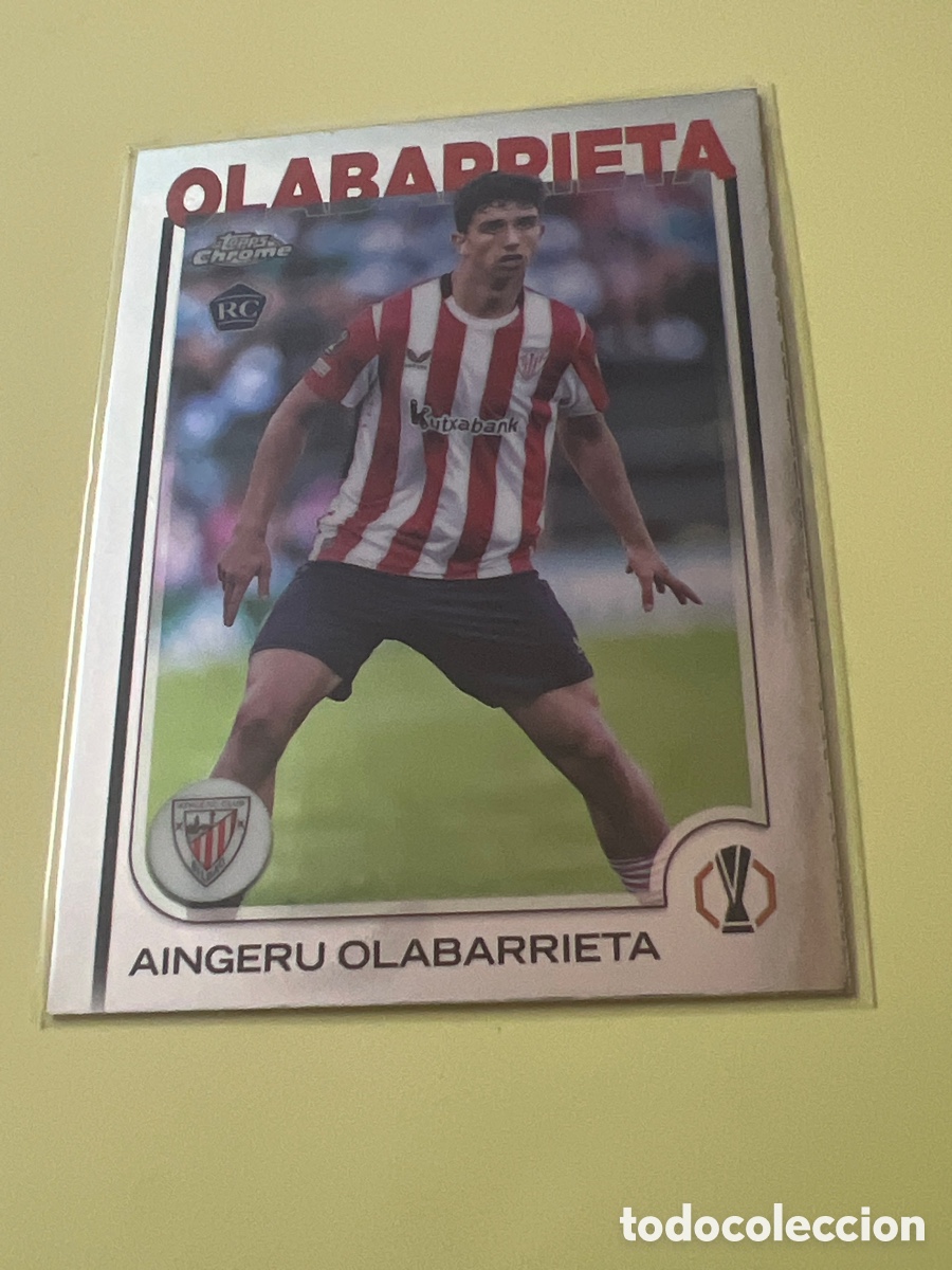 Football Stickers: C2683. Topps Champions League Cromo 2025 N&deg; 146 Aingeru Olabarrieta Rookie Bilbao RC