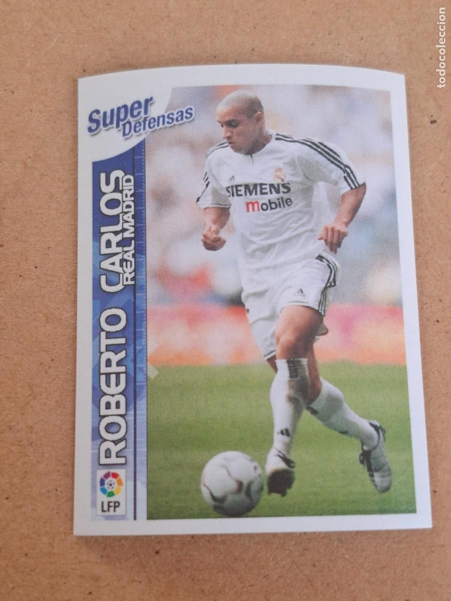 Cromos de f&uacute;tbol: SUPERLIGA ESTRELLAS 2003 2004 03 04 - PANINI - 19 ROBERTO CARLOS - REAL MADRID ( NUNCA PEGADO )