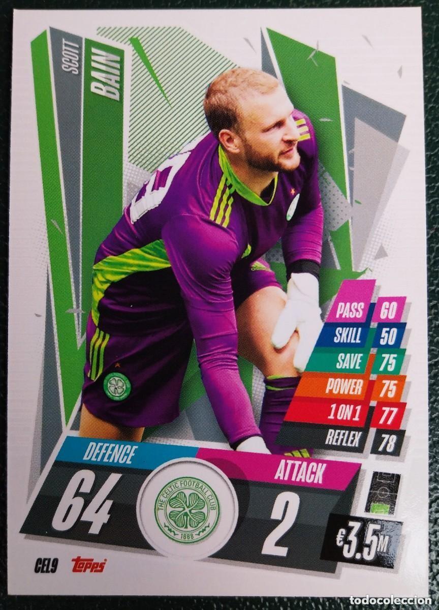 Cromos de f&uacute;tbol: CEL9 SCOTT BAIN CELTIC FC CHAMPIONS LEAGUE 20 21 FICHAS ALBUM TOPPS MATCH ATTAX 2020 2021