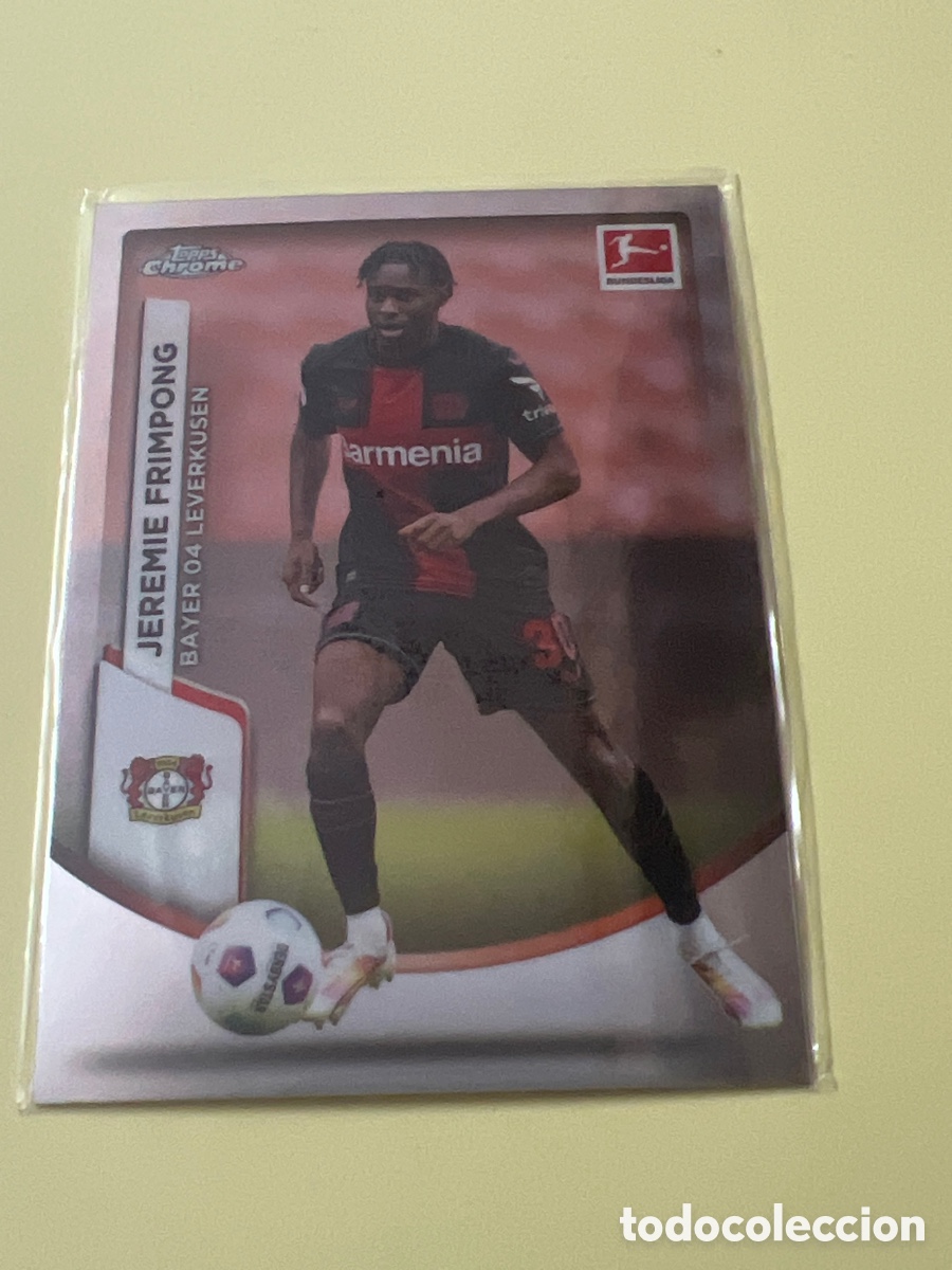Cromos de f&uacute;tbol: C2688. 65 Jeremie Frimpong Bayer Leverkusen Topps Bundesliga Chrome 23 24