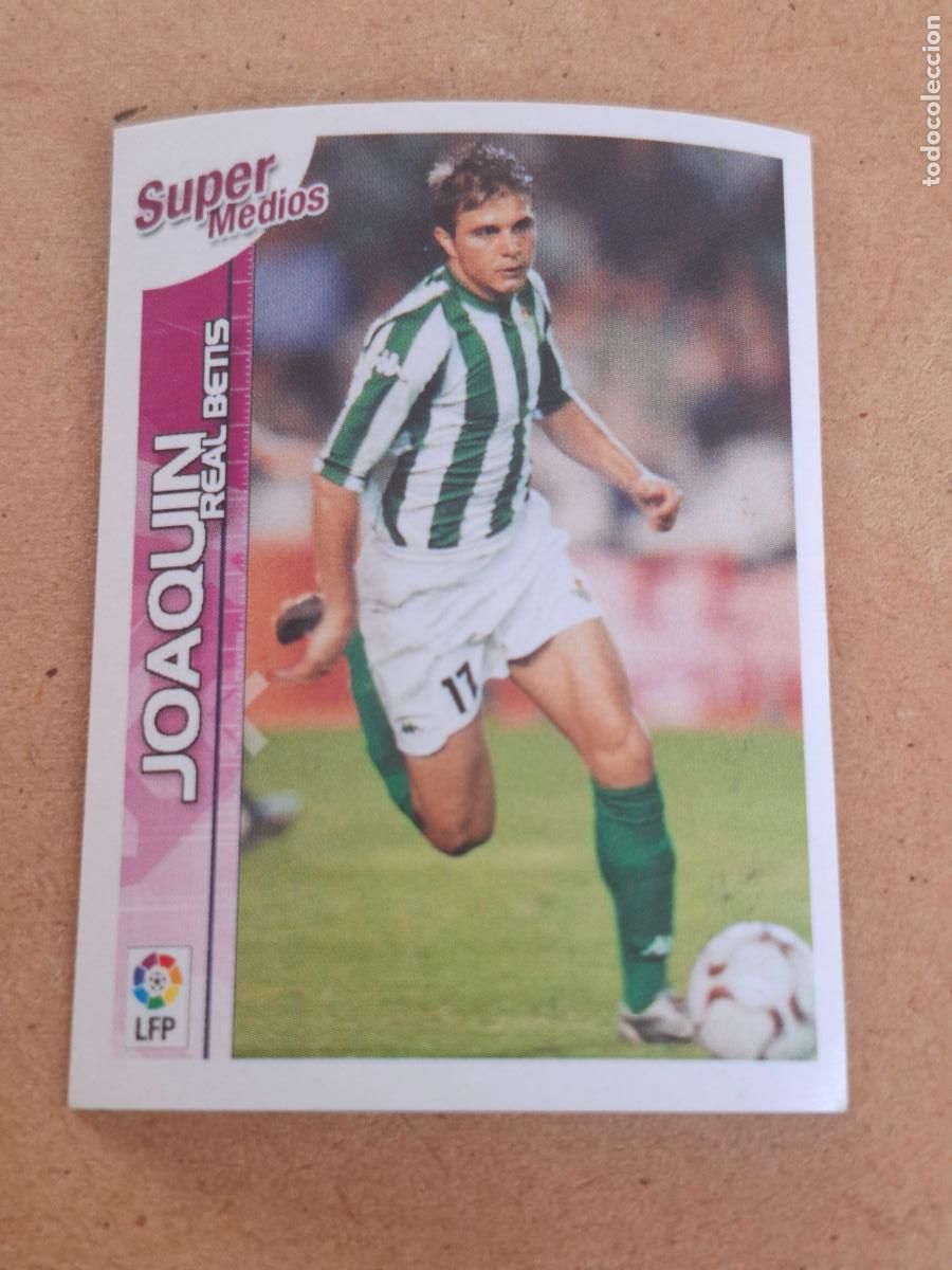 Football Stickers: SUPERLIGA ESTRELLAS 2003 2004 03 04 - PANINI - 27 JOAQU&Iacute;N - REAL BETIS ( NUNCA PEGADO )