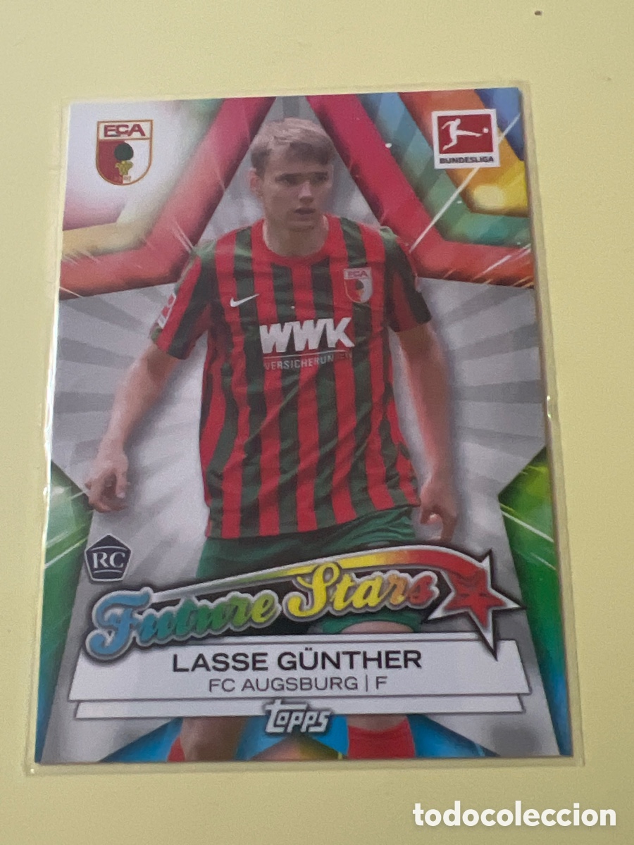Football Stickers: C2702. FS-LG LASSE GUNTHER AUGSBURG CROMO FUTBOL TOPPS BUNDESLIGA 21-22 LIGA ALEMANIA 2021-2022