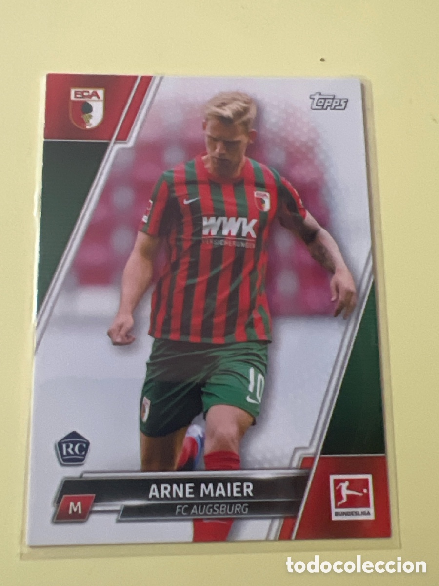 Fu&szlig;ball-Sticker: C2703. 5 ARNE MAIER AUGSBURG CROMO FUTBOL TOPPS BUNDESLIGA 21-22 LIGA ALEMANIA 2021-2022