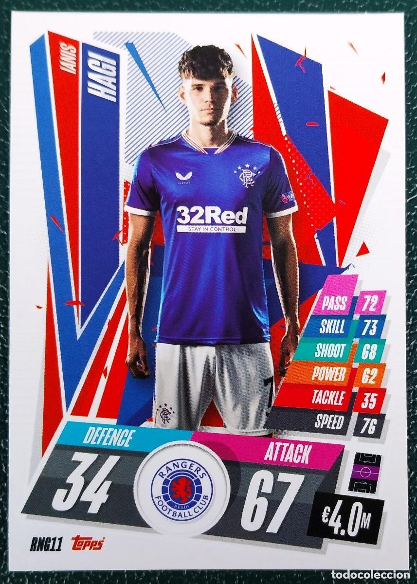 Fu&szlig;ball-Sticker: RNG11 HAGI RANGERS FC CHAMPIONS LEAGUE 20 21 FICHAS ALBUM TOPPS MATCH ATTAX 2020 2021