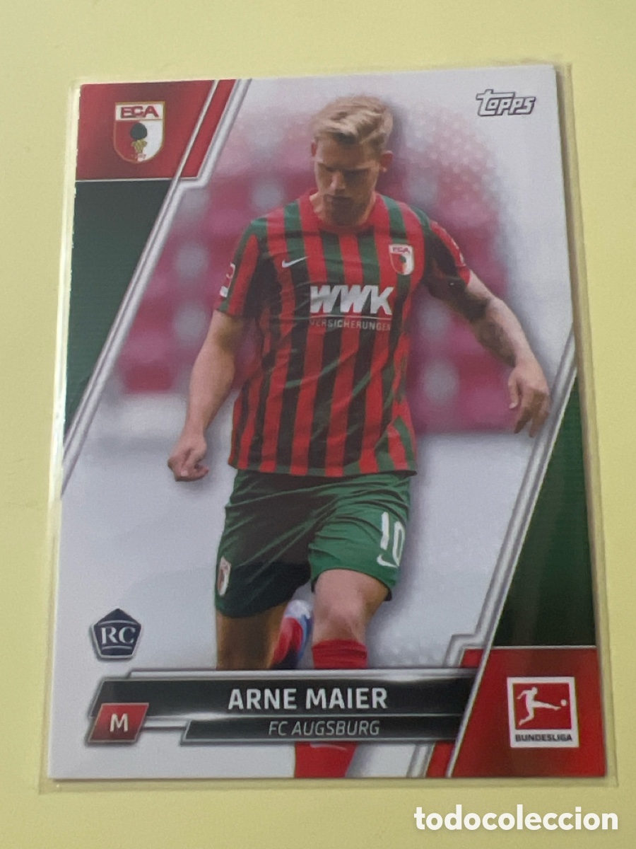 Cromos de f&uacute;tbol: C2704. 5 ARNE MAIER AUGSBURG CROMO FUTBOL TOPPS BUNDESLIGA 21-22 LIGA ALEMANIA 2021-2022