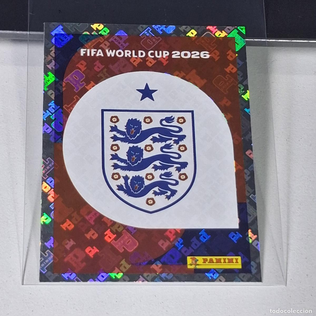 Cromos de f&uacute;tbol: B38 ENG1 EMBLEM ESCUDO 1 INGLATERRA ENGLAND LOGO BADGE MUNDIAL FIFA WORLD CUP 2026 STICKER PANINI