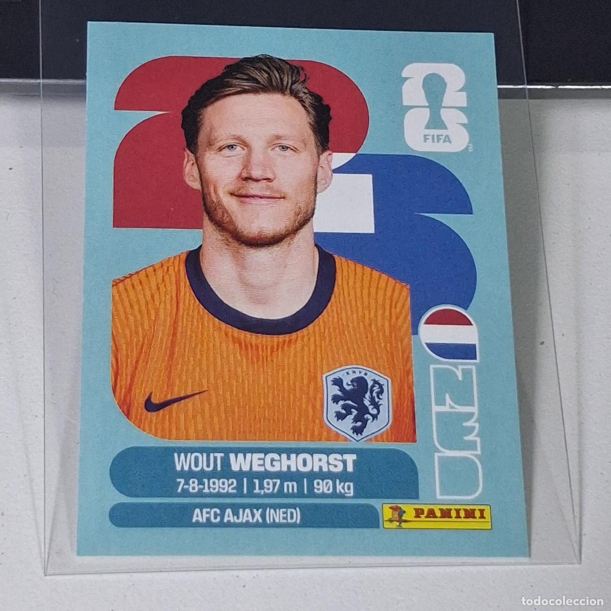 Cromos de f&uacute;tbol: B38 NED 19 NED19 WOUT WEGHORST PA&Iacute;SES BAJOS HOLANDA NED MUNDIAL FIFA WORLD CUP 2026 STICKER PANINI