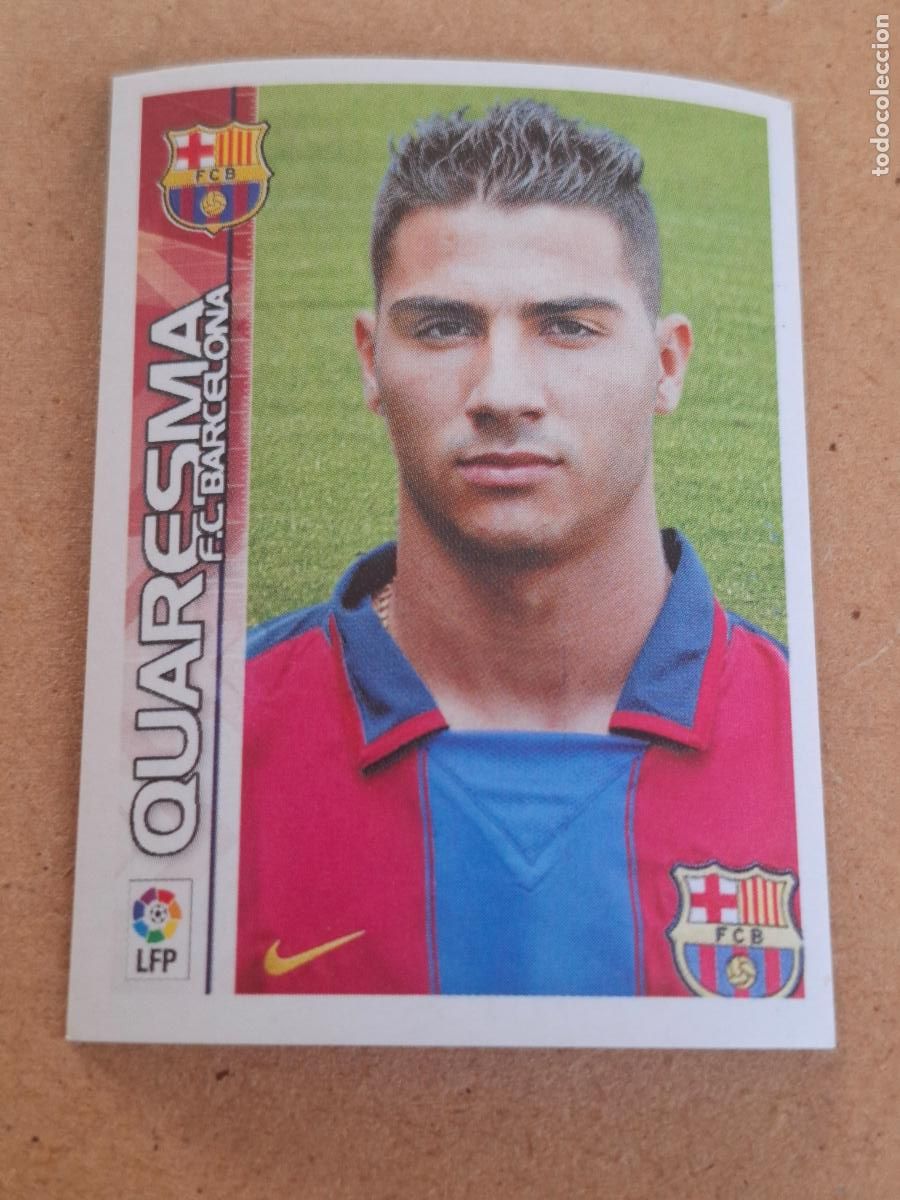 Football Stickers: SUPERLIGA ESTRELLAS 2003 2004 03 04 - PANINI - 118 QUARESMA - FC. BARCELONA ( NUNCA PEGADO )