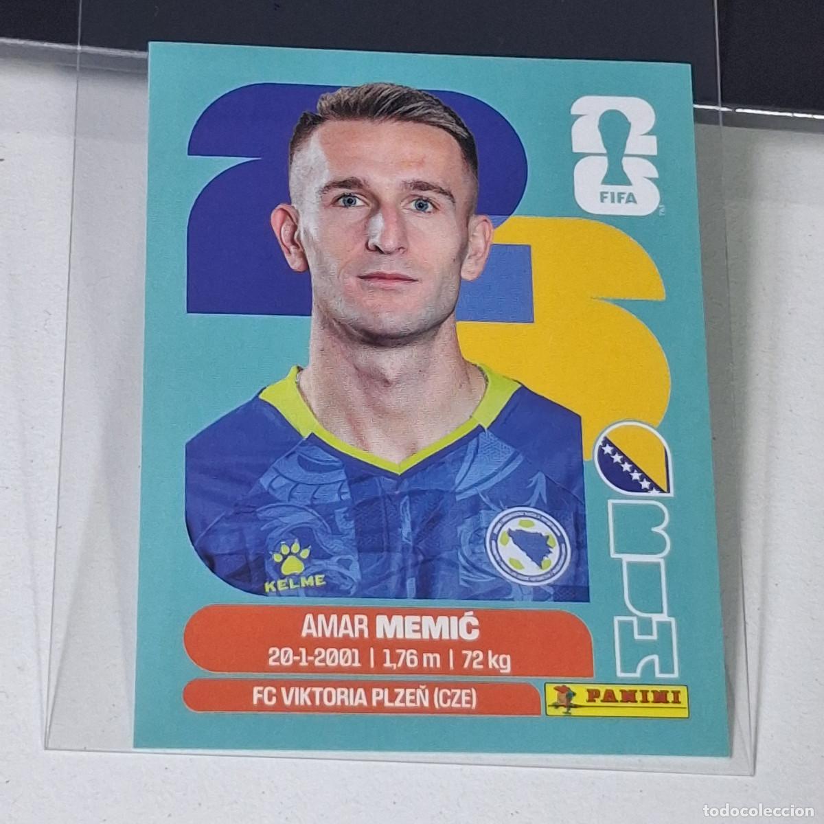 Football Stickers: B38 BIH 16 BIH16 AMAR MEMIC BOSNIA HERZEGOVINA MUNDIAL FIFA WORLD CUP 2026 STICKER PANIN