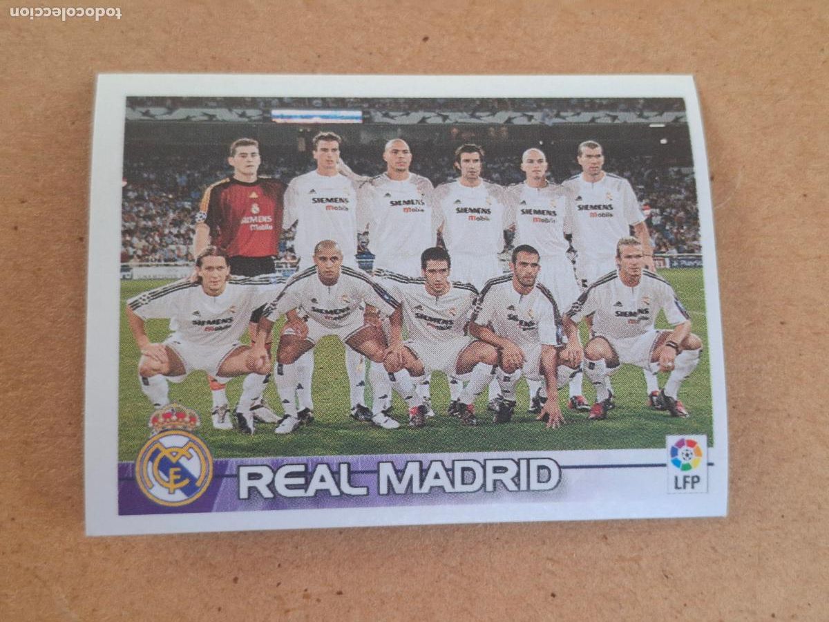 Cromos de f&uacute;tbol: SUPERLIGA ESTRELLAS 2003 2004 03 04 - PANINI - 206 EQUIPO - REAL MADRID ( NUNCA PEGADO )