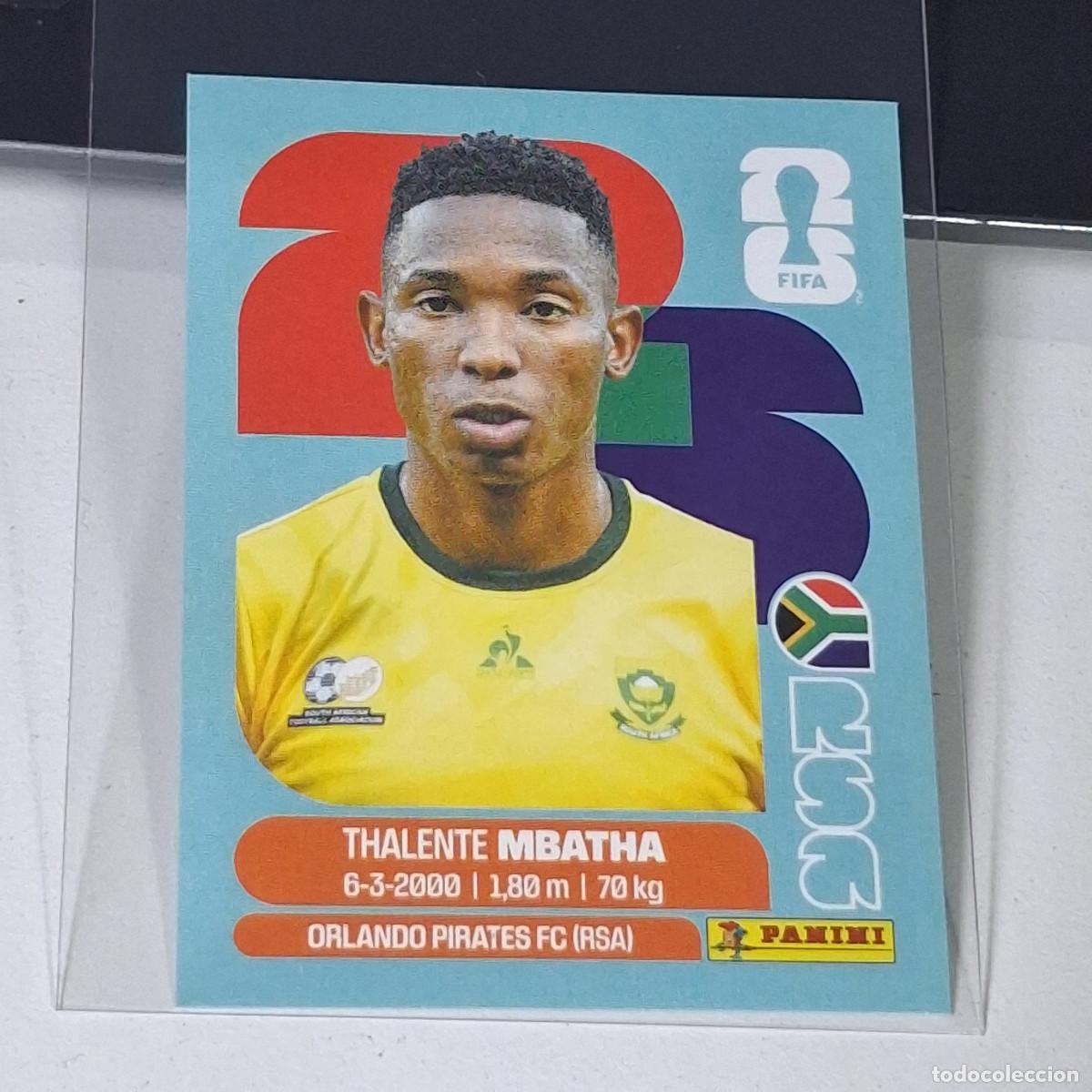 Cromos de f&uacute;tbol: B38 RSA 12 RSA12 THALENTE MBATHA SUD&Aacute;FRICA SOUTH AFRIKA MUNDIAL FIFA WORLD CUP 2026 STICKER PANINI