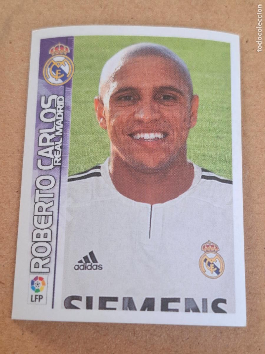 Cromos de f&uacute;tbol: SUPERLIGA ESTRELLAS 2003 2004 03 04 - PANINI - 213 ROBERTO CARLOS - REAL MADRID ( NUNCA PEGADO )
