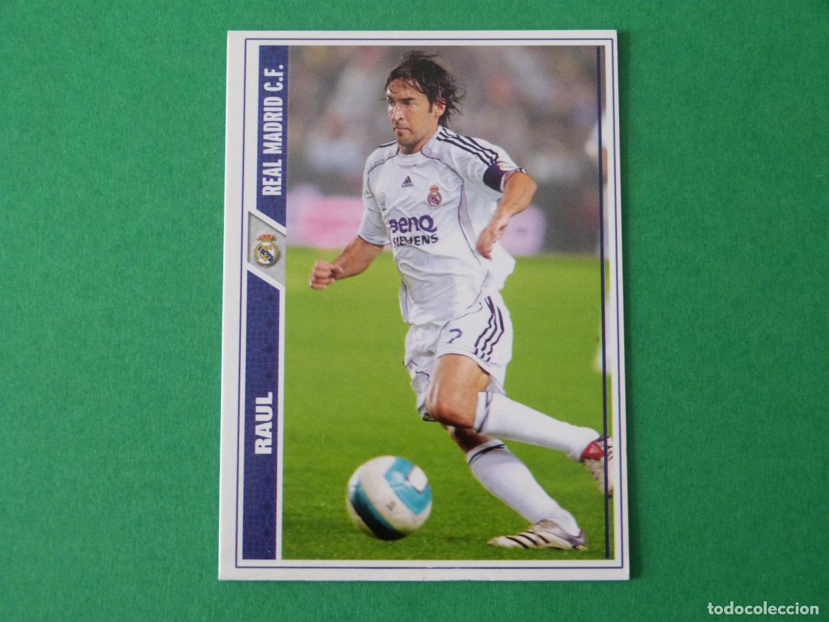 Cromos de f&uacute;tbol: TRADING CARD FUTBOL RAUL REAL MADRID C.F. N&ordm; 21 FICHAS LIGA MUNDICROMO 2007-2008/07-08