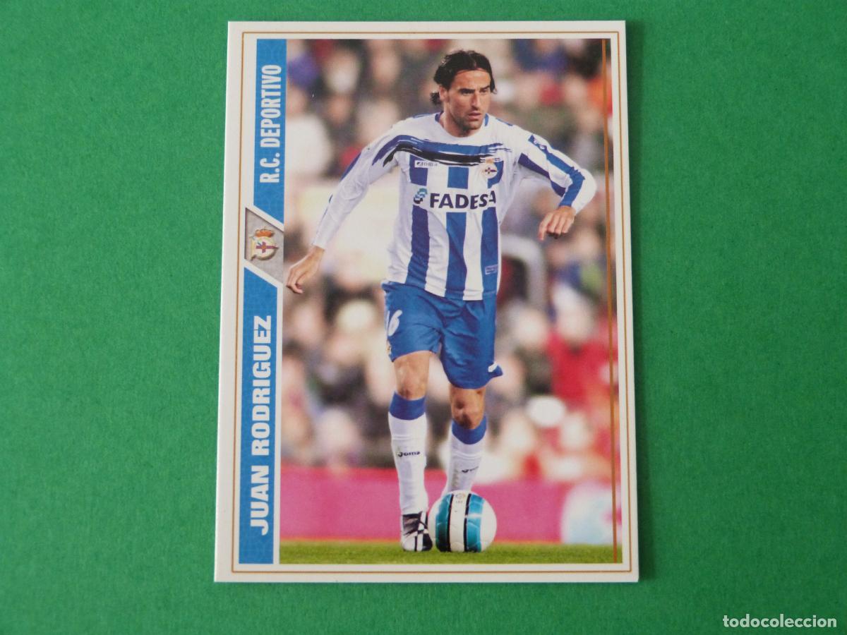 Cromos de f&uacute;tbol: TRADING CARD FUTBOL JUAN RODRIGUEZ DEPORTIVO LA CORU&Ntilde;A N&ordm; 340 FICHAS LIGA MUNDICROMO 2007-2008/07-08