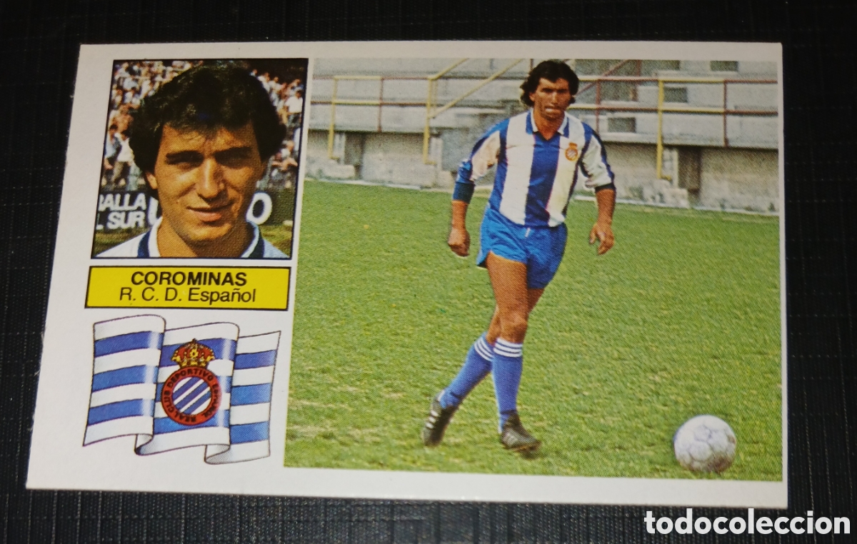 Cromos de f&uacute;tbol: Cromo Corominas R. C. D. Espa&ntilde;ol Liga 82 83 1982 1983 Ed. Este Sin pegar nunca usado