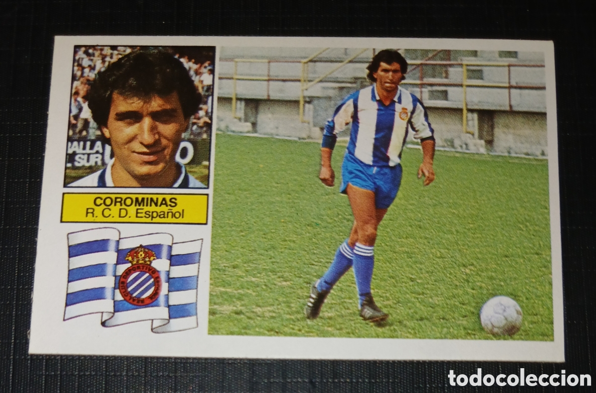 Cromos de f&uacute;tbol: Cromo Corominas R. C. D. Espa&ntilde;ol Liga 82 83 1982 1983 Ed. Este Sin pegar nunca usado