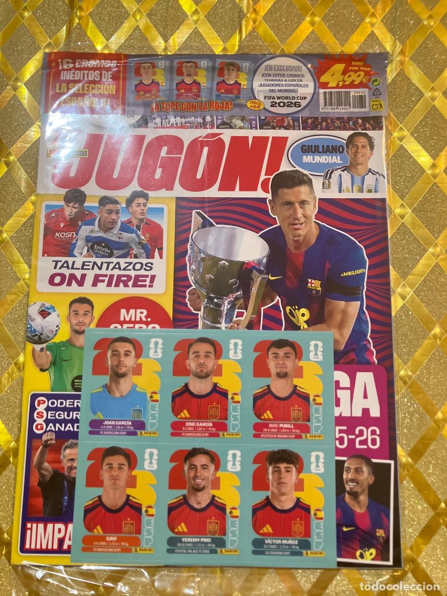 Cromos de f&uacute;tbol: REVISTA JUGON 232 AMPLIACION DE SELECCION ESPA&Ntilde;OLA FIFA WORLD CUP 2026 EEUU MEXICO CANADA !!