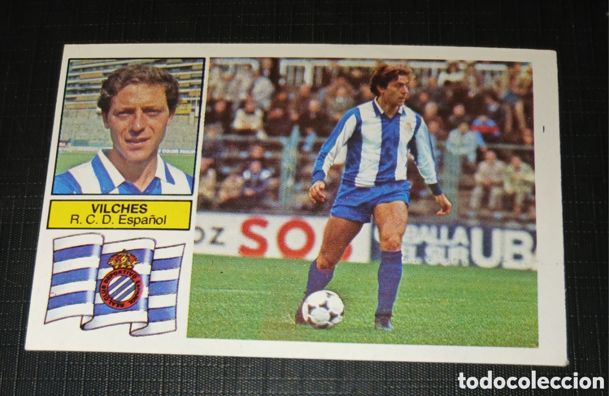 Cromos de f&uacute;tbol: Cromo Vilches R. C. D. Espa&ntilde;ol Liga 82 83 1982 1983 Ed. Este Sin pegar nunca usado