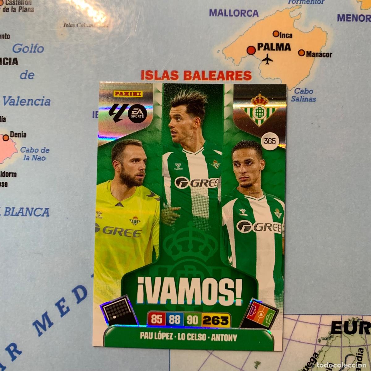 Cromos de f&uacute;tbol: Vamos numero 365 del Betis cromo adrenalyn XL 25-26 2025-2026