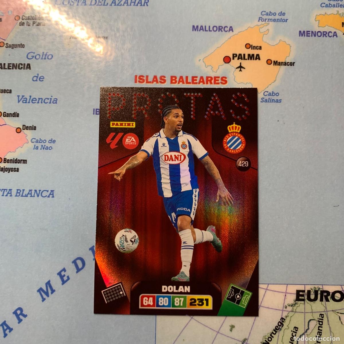 Cromos de f&uacute;tbol: Dolan Protas n&uacute;mero 429 del Espa&ntilde;ol cromo adrenalyn XL 25-26 2025-2026