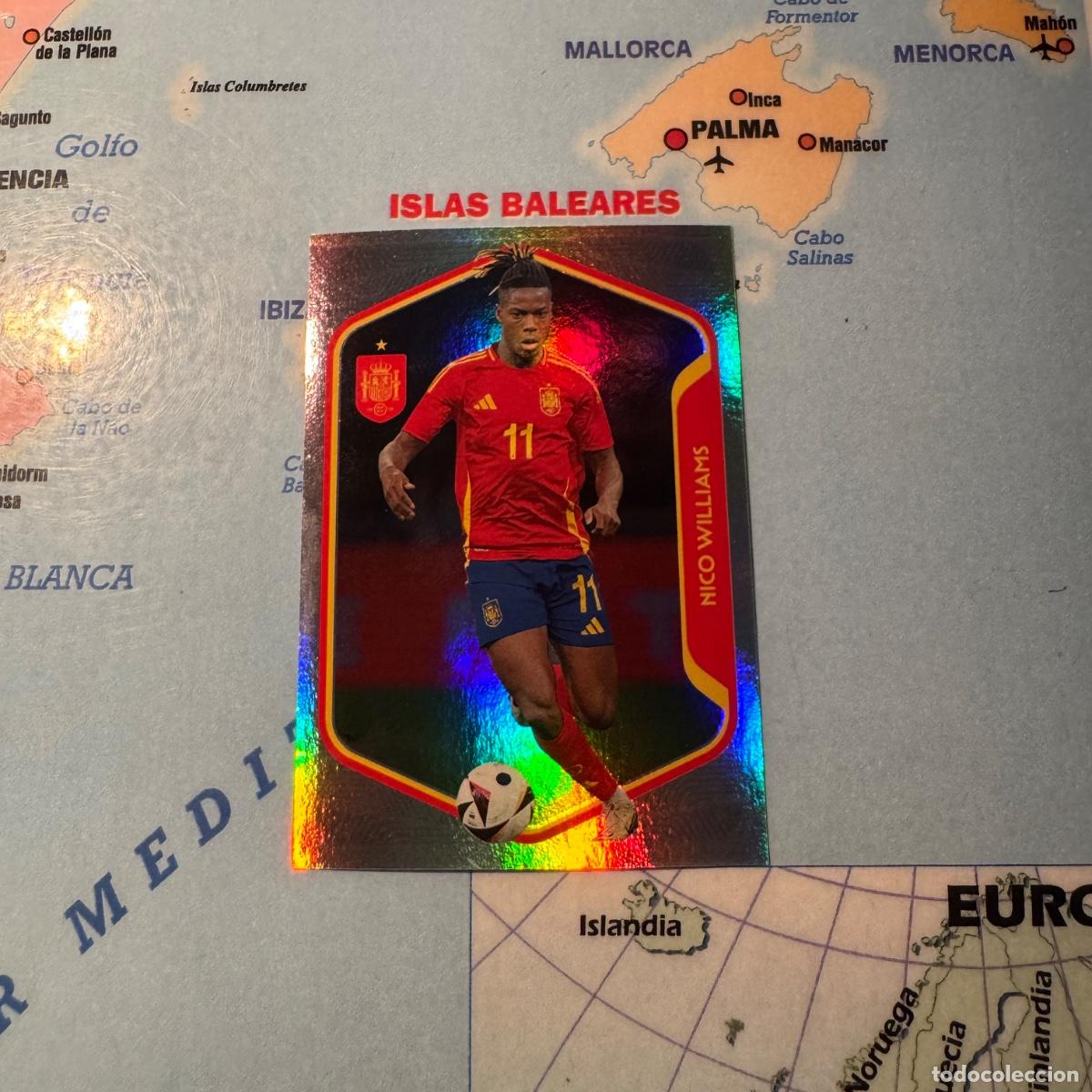 Cromos de f&uacute;tbol: Nico Williams n&uacute;mero 60 la selecci&oacute;n espa&ntilde;ola &ldquo;Espa&ntilde;a 2026&rdquo; del Carrefour 2026