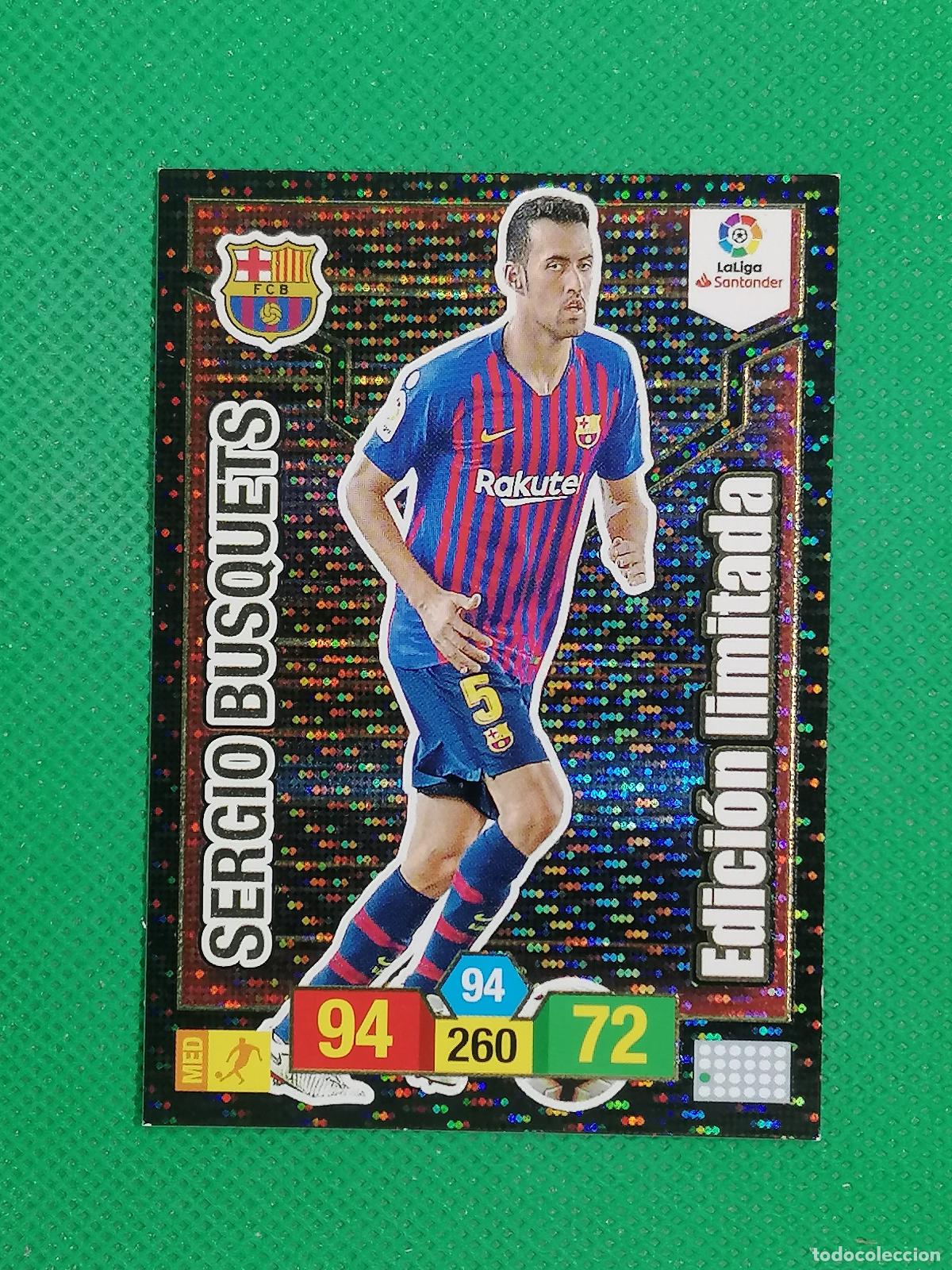 Cromos de f&uacute;tbol: SERGIO BUSQUETS BARCELONA EDICION LIMITADA ⚽ ADRENALYN XL LIGA 2018 2019 18 19 ⚽