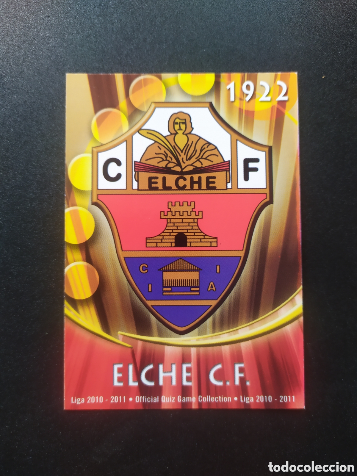 Cromos de f&uacute;tbol: Mundicromo fichas Liga 2010 2011 10 11 escudo mate n&deg; 817 Elche