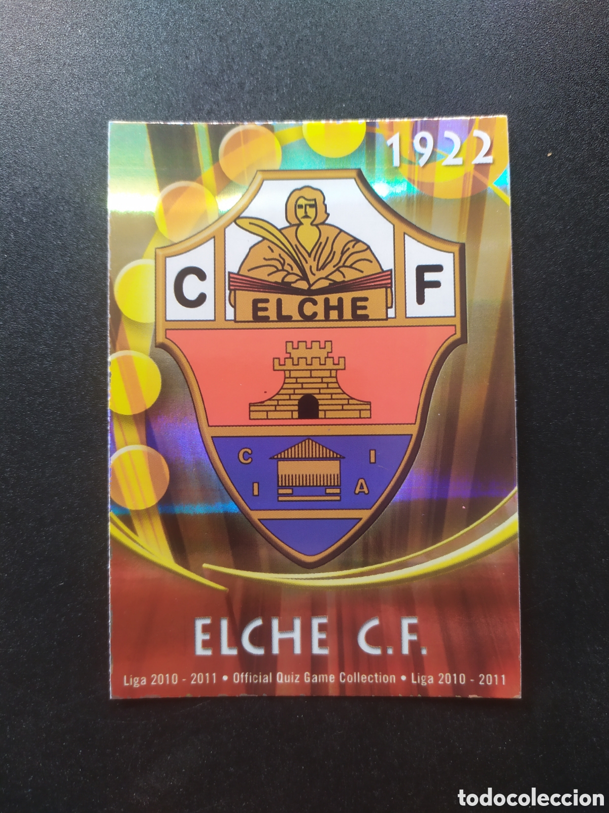 Cromos de f&uacute;tbol: Mundicromo fichas Liga 2010 2011 10 11 escudo brillo rayas n&deg; 817 Elche
