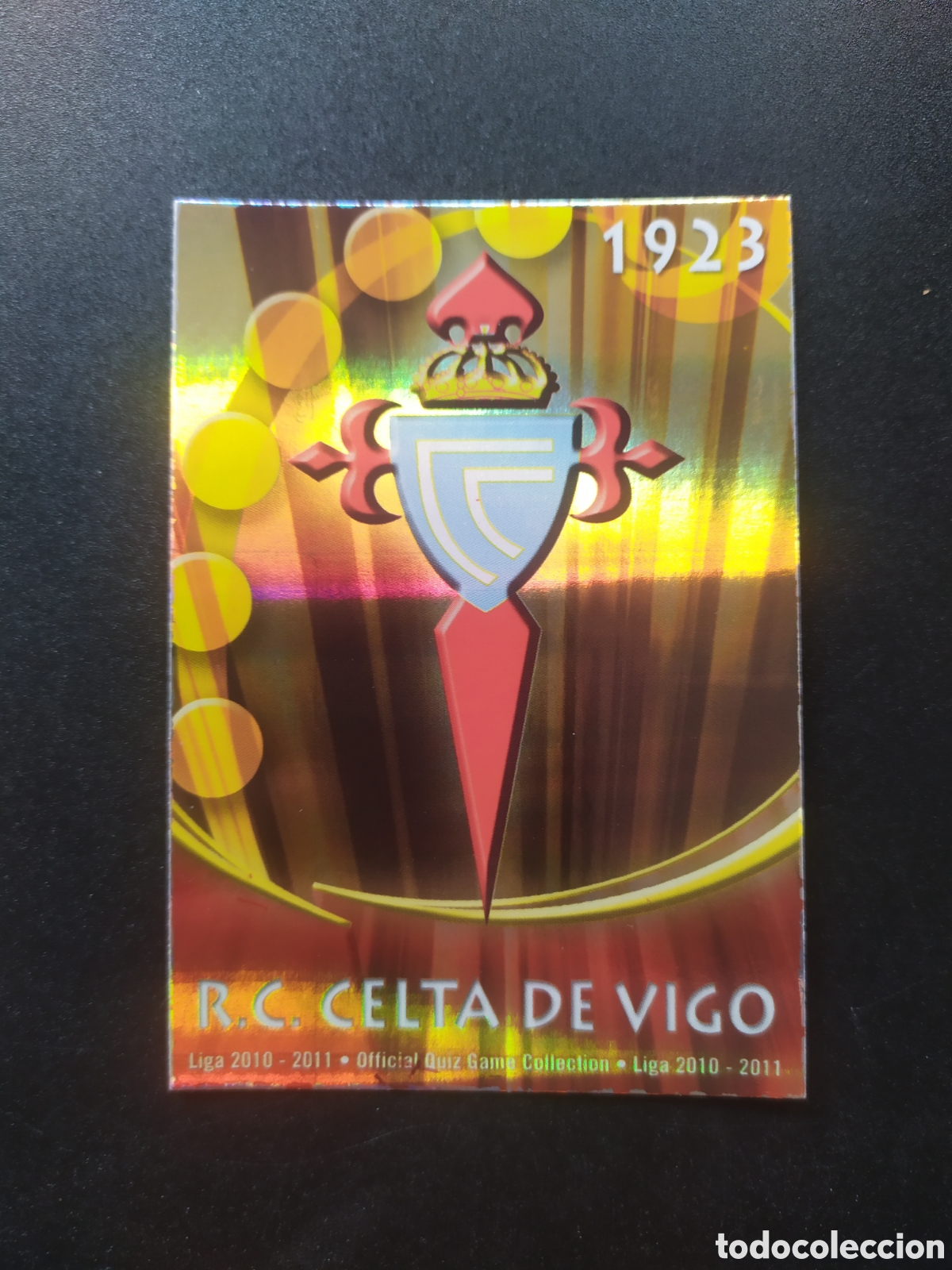 Cromos de f&uacute;tbol: Mundicromo fichas Liga 2010 2011 10 11 escudo brillo rayas n&deg; 943 Celta Vigo
