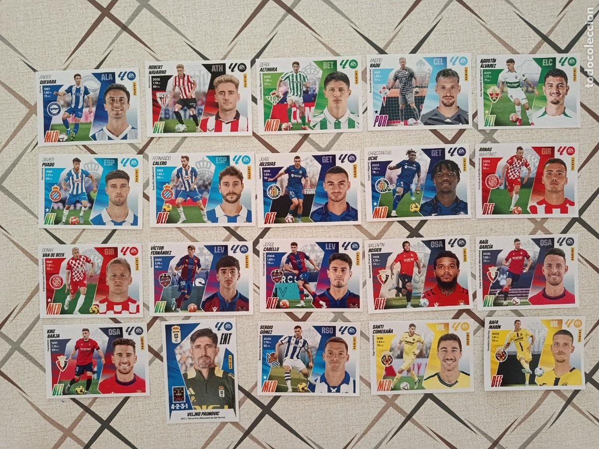 Cromos de f&uacute;tbol: LIGA ESTE 2025-26. #LOTE 20 CROMOS SIN REPETIR