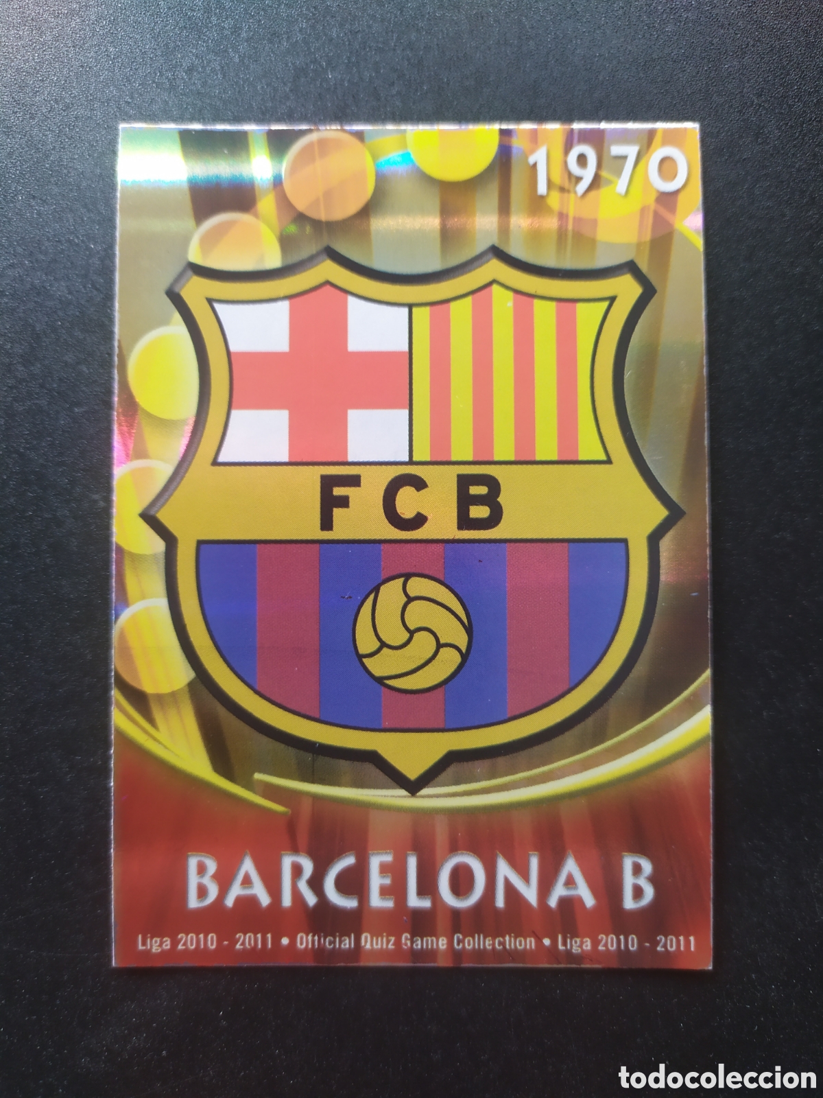 Cromos de f&uacute;tbol: Mundicromo fichas Liga 2010 2011 10 11 escudo brillo rayas n&deg; 1132 Barcelona B
